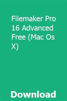 Filemaker pro 16 mac download crack version